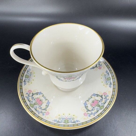 Vintage 1970s PICKARD China NAVARRE Pattern CUP And Saucer Set 2 Made in USA - Picture 12 of 15